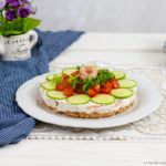 Cheese-cake salata con prosciutto e verdure